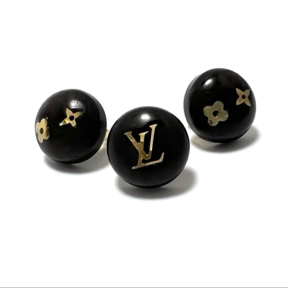 Louis Vuitton Boucle de Reuil Puce Sylvania Earrings Dark brown